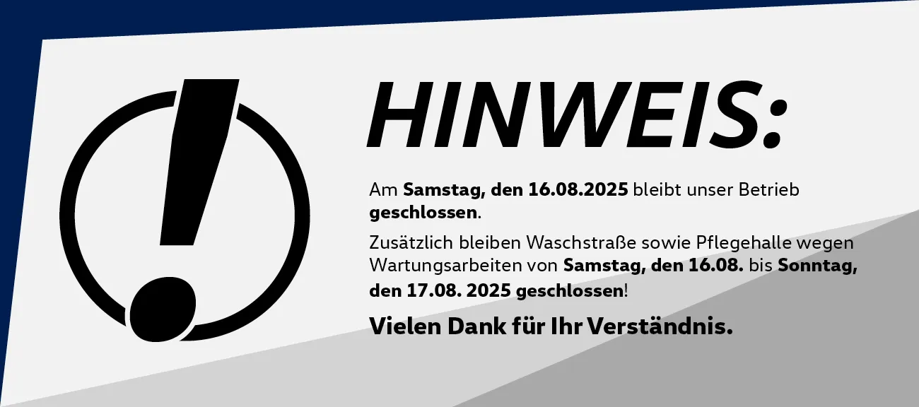 Autohaus geschlossen