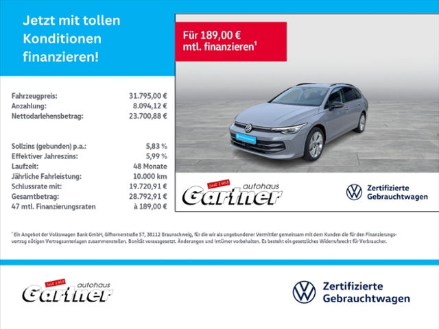 Golf VIII Variant GOAL 1.5 eTSI OPF DSG AHK REAR