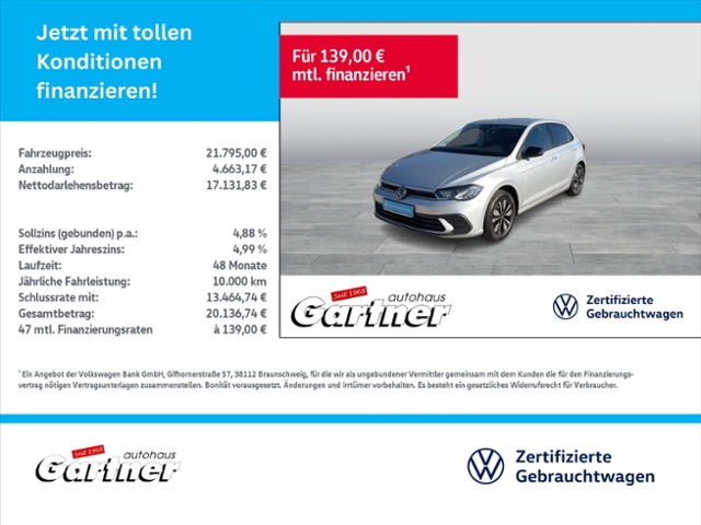 Polo GOAL 1.0 TSI 5 GANG PDC LED ACC CLIMA APP C