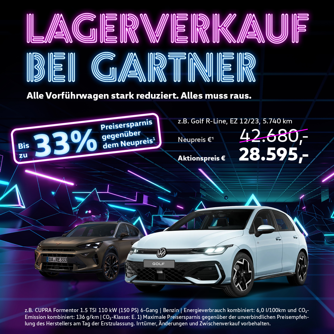 Gartner Lagerverkauf